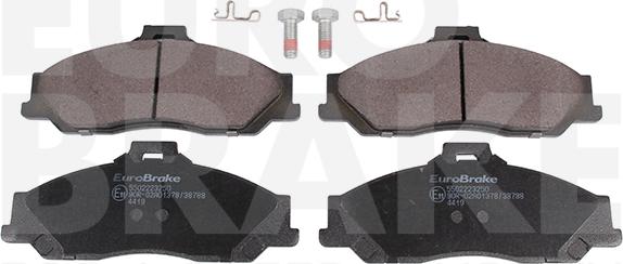 Eurobrake 5502223250 - Тормозные колодки, дисковые, комплект autospares.lv