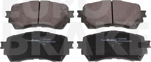 Eurobrake 5502223260 - Тормозные колодки, дисковые, комплект autospares.lv