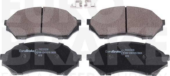 Eurobrake 5502223239 - Тормозные колодки, дисковые, комплект autospares.lv
