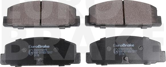 Eurobrake 5502223225 - Тормозные колодки, дисковые, комплект autospares.lv