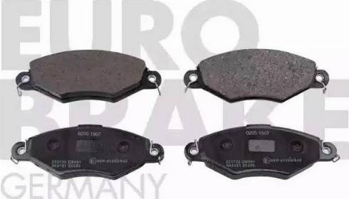 Eurobrake 5502223735 - Тормозные колодки, дисковые, комплект autospares.lv