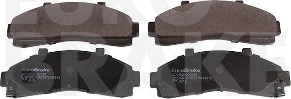 Eurobrake 5502222546 - Тормозные колодки, дисковые, комплект autospares.lv