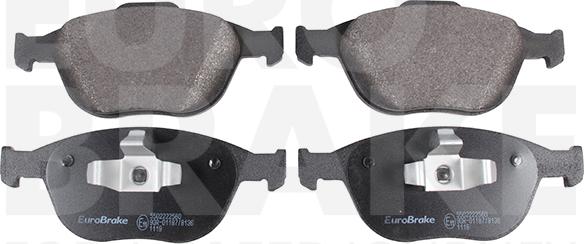 Eurobrake 5502222560 - Тормозные колодки, дисковые, комплект autospares.lv