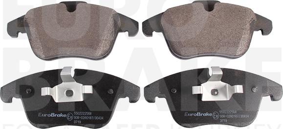 Eurobrake 5502222568 - Тормозные колодки, дисковые, комплект autospares.lv