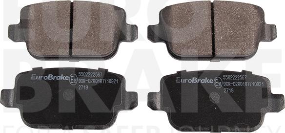 Eurobrake 5502222567 - Тормозные колодки, дисковые, комплект autospares.lv