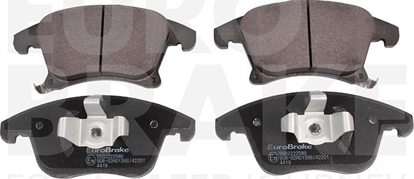 Eurobrake 5502222586 - Тормозные колодки, дисковые, комплект autospares.lv