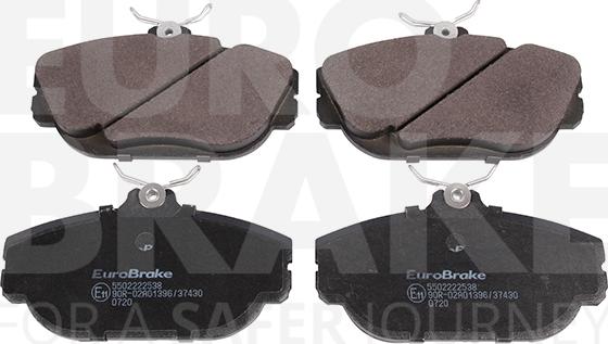 Eurobrake 5502222538 - Тормозные колодки, дисковые, комплект autospares.lv