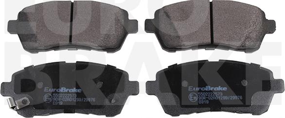 Eurobrake 5502222573 - Тормозные колодки, дисковые, комплект autospares.lv