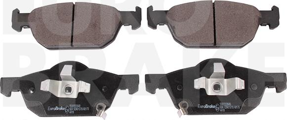 Eurobrake 5502222649 - Тормозные колодки, дисковые, комплект autospares.lv