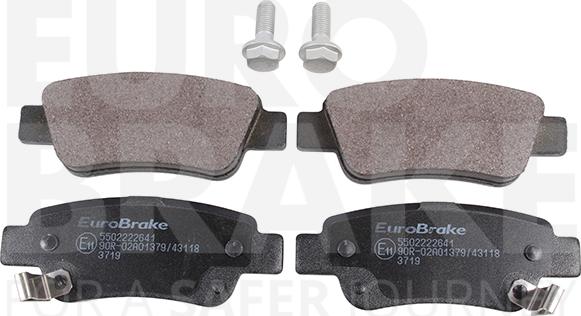 Eurobrake 5502222641 - Тормозные колодки, дисковые, комплект autospares.lv