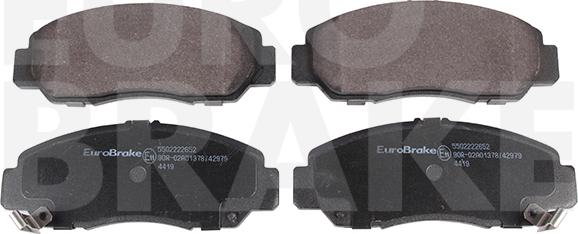 Eurobrake 5502222652 - Тормозные колодки, дисковые, комплект autospares.lv