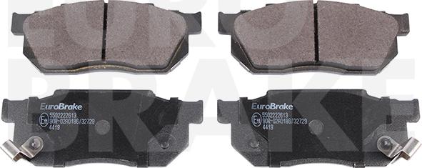 Eurobrake 5502222613 - Тормозные колодки, дисковые, комплект autospares.lv