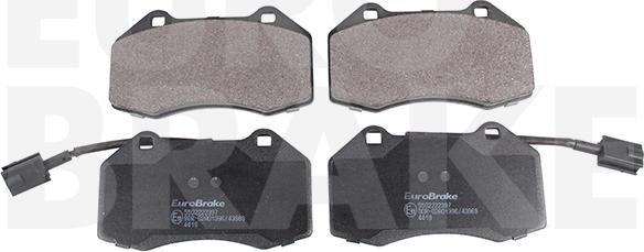 Eurobrake 5502222397 - Тормозные колодки, дисковые, комплект autospares.lv