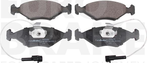 Eurobrake 5502222359 - Тормозные колодки, дисковые, комплект autospares.lv