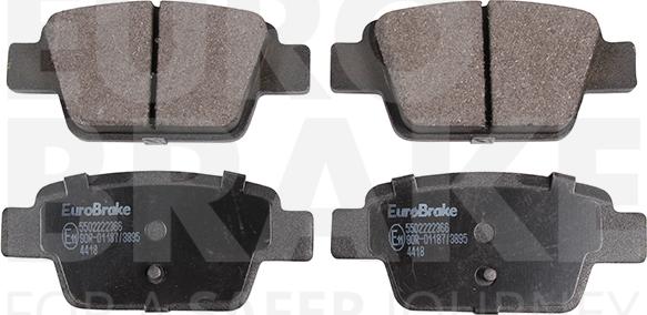 Eurobrake 5502222366 - Тормозные колодки, дисковые, комплект autospares.lv