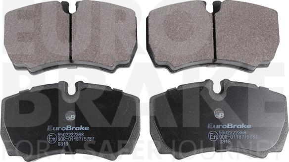 Eurobrake 5502222368 - Тормозные колодки, дисковые, комплект autospares.lv