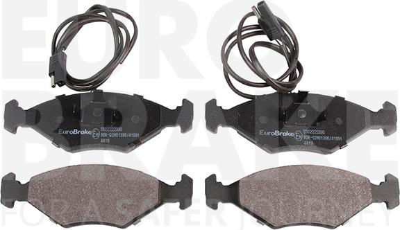 Eurobrake 5502222330 - Тормозные колодки, дисковые, комплект autospares.lv