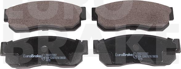 Eurobrake 5502222207 - Тормозные колодки, дисковые, комплект autospares.lv