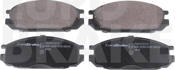 Eurobrake 5502222213 - Тормозные колодки, дисковые, комплект autospares.lv