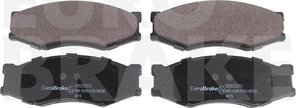 Eurobrake 5502222212 - Тормозные колодки, дисковые, комплект autospares.lv