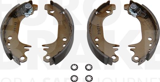 Eurobrake 58492799407 - Комплект тормозных колодок, барабанные autospares.lv