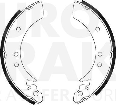 Eurobrake 58492799041 - Комплект тормозных колодок, барабанные autospares.lv