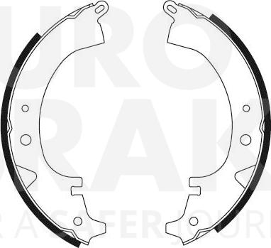 Eurobrake 58492745462 - Комплект тормозных колодок, барабанные autospares.lv