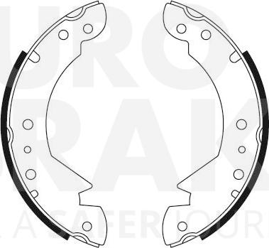 Eurobrake 58492740316 - Комплект тормозных колодок, барабанные autospares.lv