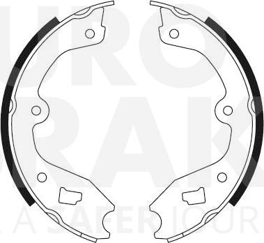 Eurobrake 58492748265 - Комплект тормозных колодок, барабанные autospares.lv