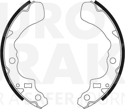 Eurobrake 58492751504 - Комплект тормозных колодок, барабанные autospares.lv