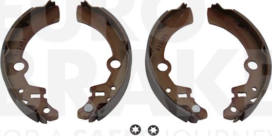 Eurobrake 58492752692 - Комплект тормозных колодок, барабанные autospares.lv