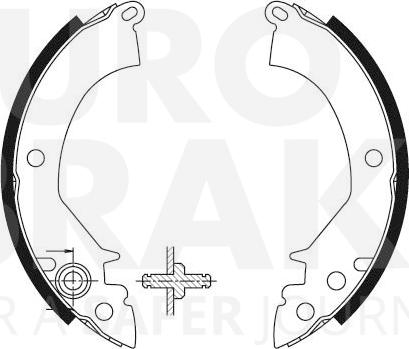 Eurobrake 58492730384 - Комплект тормозных колодок, барабанные autospares.lv