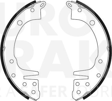 Eurobrake 58492730337 - Комплект тормозных колодок, барабанные autospares.lv