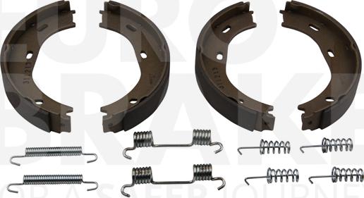 Eurobrake 58492733217 - Комплект тормозов, ручник, парковка autospares.lv