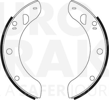 Eurobrake 58492725045 - Комплект тормозных колодок, барабанные autospares.lv