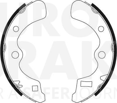 Eurobrake 58492726450 - Комплект тормозных колодок, барабанные autospares.lv