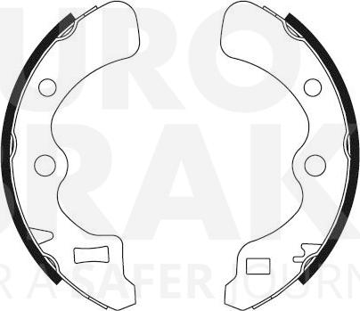 Eurobrake 58492726367 - Комплект тормозных колодок, барабанные autospares.lv