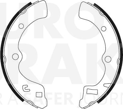 Eurobrake 58492726387 - Комплект тормозных колодок, барабанные autospares.lv