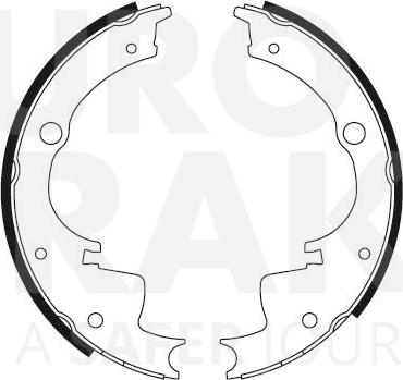 Eurobrake 58492723363 - Комплект тормозных колодок, барабанные autospares.lv