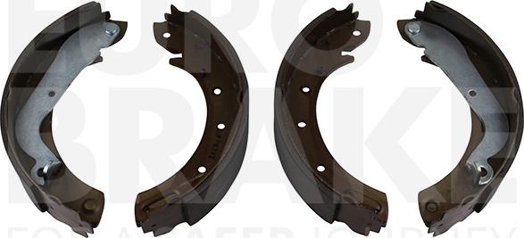 Eurobrake 58492722596 - Комплект тормозных колодок, барабанные autospares.lv