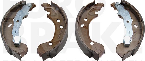 Eurobrake 58492722693 - Комплект тормозных колодок, барабанные autospares.lv