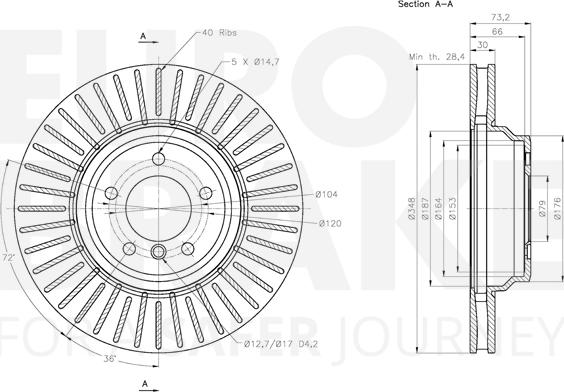 Eurobrake 5815311580 - Тормозной диск autospares.lv