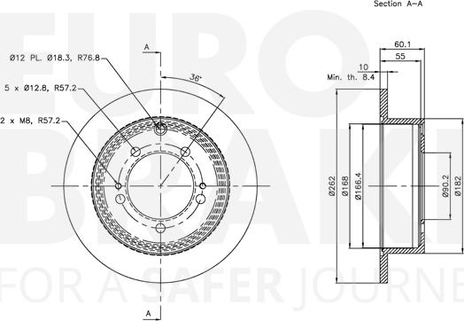 Eurobrake 5815313042 - Тормозной диск autospares.lv