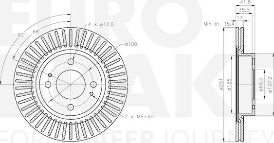 Eurobrake 5815313087 - Тормозной диск autospares.lv