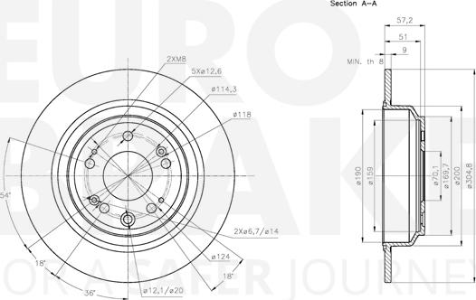 Eurobrake 5815312652 - Тормозной диск autospares.lv