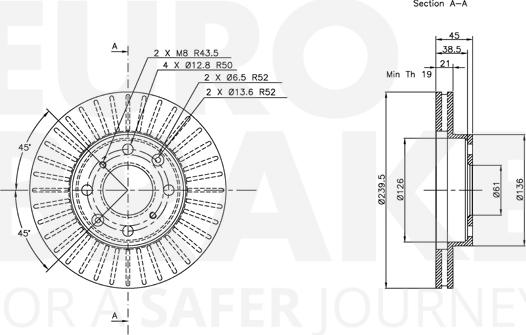 Eurobrake 5815312615 - Тормозной диск autospares.lv