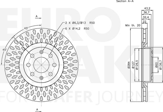 Eurobrake 5815312350 - Тормозной диск autospares.lv