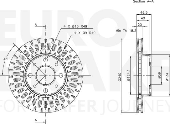 Eurobrake 5815312331 - Тормозной диск autospares.lv