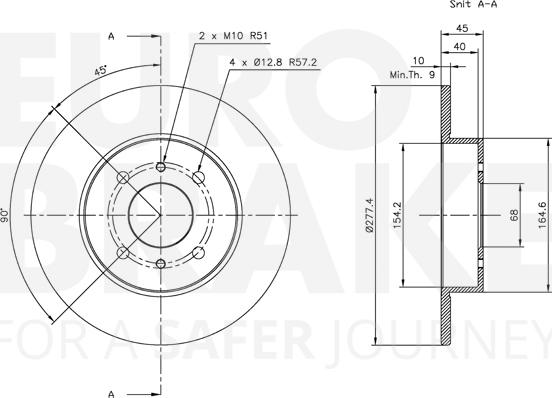 Eurobrake 5815312252 - Тормозной диск autospares.lv