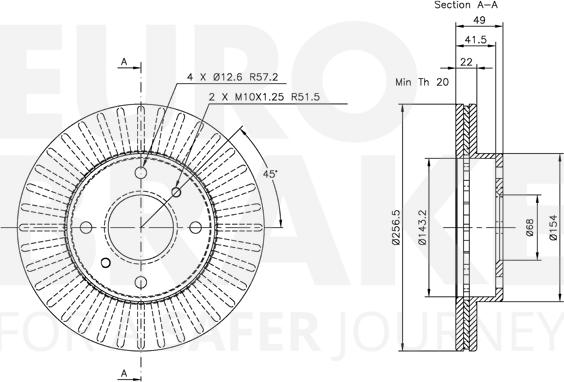 Eurobrake 5815312231 - Тормозной диск autospares.lv